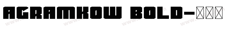 AGRAMKOW Bold字体转换